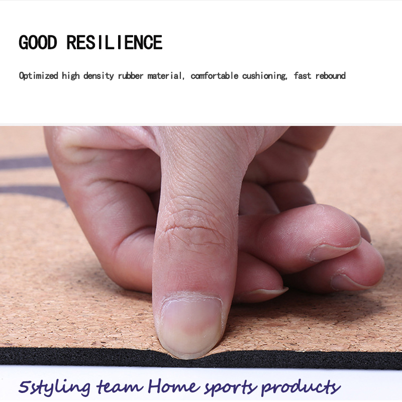 Venta al por mayor tapete de yoga de corcho personalizado impresión antideslizante protección del medio ambiente corcho tapete de yoga de caucho natural personalización personalizada