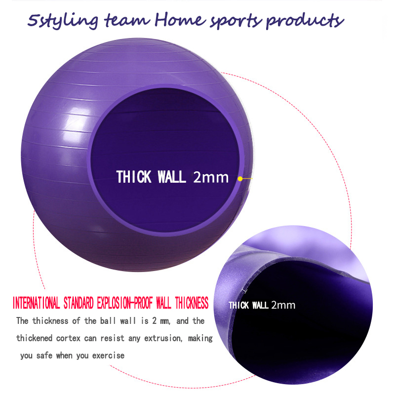 PVC engrosado a prueba de explosiones yoga fitness masaje pelota rehabilitación entrenamiento goma yoga equilibrio pelota equipo deportivo al por mayor