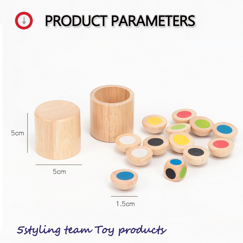 Montessori juguetes de madera para la educación temprana de los niños para mejorar el juego de protección del medio ambiente de la mesa oscilante que combina el color de la memoria