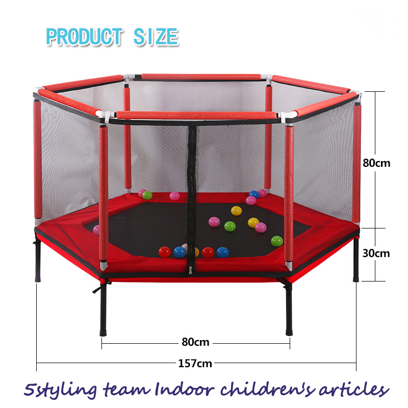 Trampolín casa para niños trampolín juegos interactivos para padres e hijos gimnasio trampolín con red de seguridad valla para el cuidado del bebé