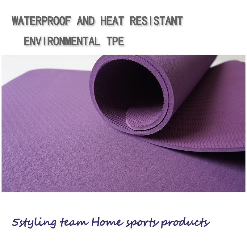 Ropa de yoga monocromática de seis milímetros, alfombra de yoga Verde, impermeable, impermeable, atletismo, selección de color.